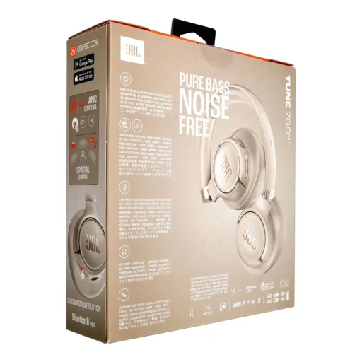 Bezdrôtové slúchadlá JBL Tune 780NC béžové - 8