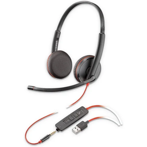 Poly Blackwire C3225 káblové slúchadlá Jack 3,5 mm / USB-A čierne - 1