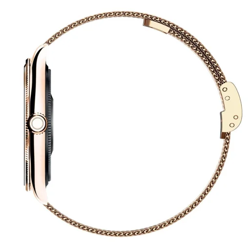 Inteligentné hodinky Titmo O-170 (AMOLED, bluetooth volanie, zlatý sieťovaný remienok z nehrdzavejúcej ocele) zlaté - 6