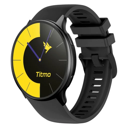 Titmo O-200 Smart hodinky (GPS, AMOLED, Bluetooth hovory, silikónový remienok) čierne - 1