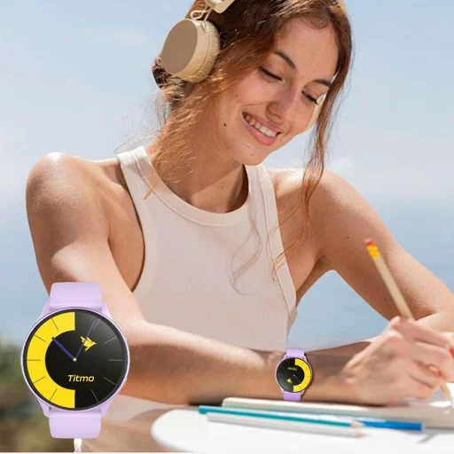 Titmo O-200 inteligentné hodinky (GPS, AMOLED, bluetooth hovory, silikónový remienok) levanduľové - 7