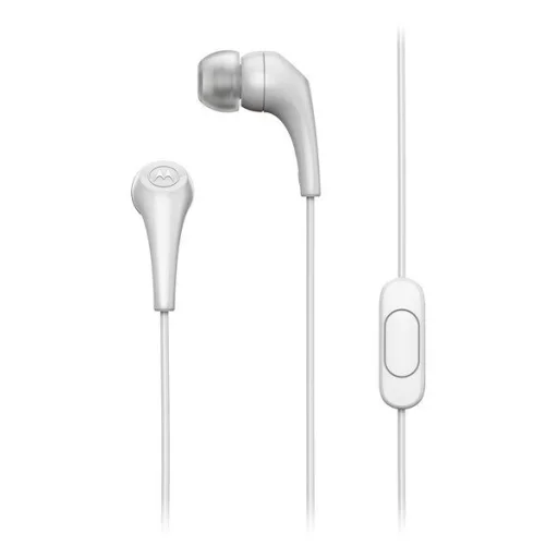 MOTOROLA Ear Buds 2-s biele káblové slúchadlá s mikrofónom, 3,5mm jack - 1