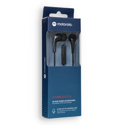 Motorola Ear Buds 2-s čierne káblové slúchadlá s mikrofónom 3,5mm - 2