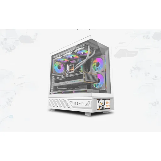 DarkFlash DS950+displej biela (+6 ventilátorov) počítačová skriňa - 10