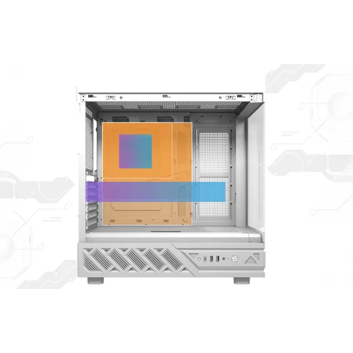 DarkFlash DS950+displej biela (+6 ventilátorov) počítačová skriňa - 13