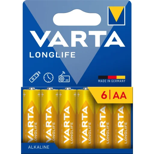 VARTA Longlife AA alkalická batéria R6 (AA) 6 ks - 1