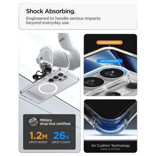 Samsung Galaxy S26 Ultra puzdro Spigen Ultra Hybrid "S" Mag Magsafe, priehľadné/biele - 11