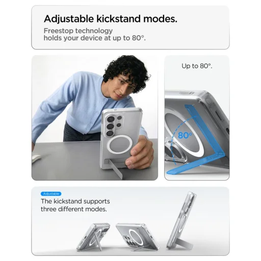 Samsung Galaxy S26 Ultra Spigen Ultra Hybrid "S" Mag Magsafe tok, Átlátszó/Fehér - 8