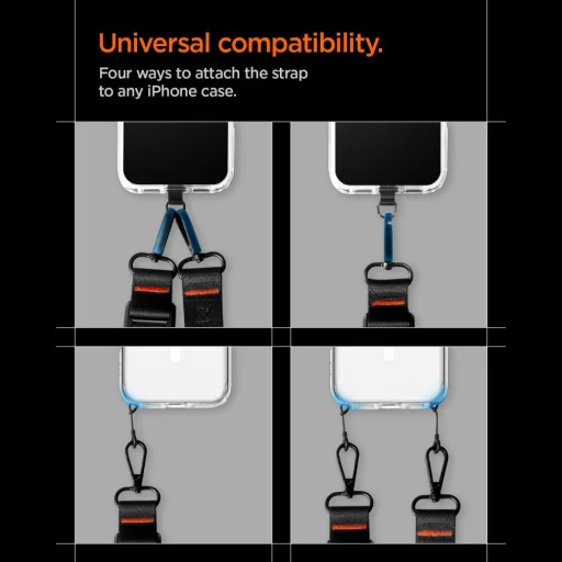 Univerzálna šnúrka Spigen Da30m Crossbody čierna - 10