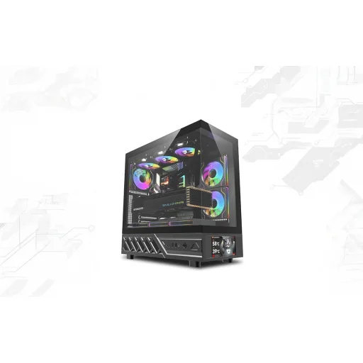 DarkFlash počítačová skriňa DS950+displej čierna (+6 ventilátorov) - 10