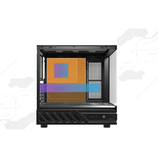 DarkFlash počítačová skriňa DS950+displej čierna (+6 ventilátorov) - 13