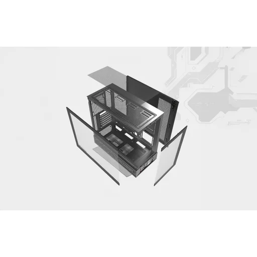 DarkFlash počítačová skriňa DS950+displej čierna (+6 ventilátorov) - 15