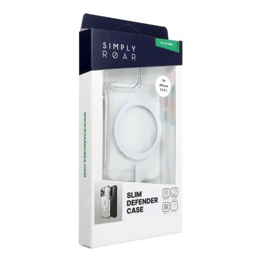 iPhone 15 tok ROAR SLIM DEFENDER kompatibilis MagSafe-fel átlátszó tok - 2