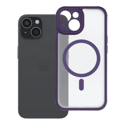 iPhone 15 Full Matte Mag puzdro, kompatibilné s technológiou MagSafe, fialové puzdro - 5