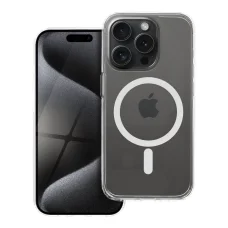 iPhone 15 Pro Forcell F-Protect priehľadné hybridné prémiové puzdro kompatibilné s MagSafe, priehľadné puzdro