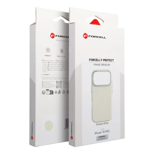 iPhone 15 Pro puzdro Forcell F-Protect Frame Premium kompatibilné s MagSafe antická biela - 9