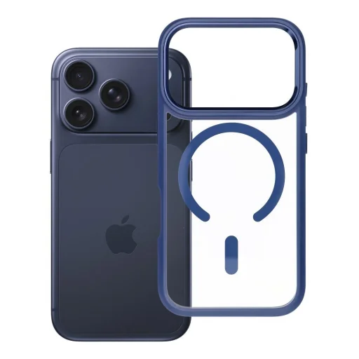 Puzdro na iPhone 17 Pro ROAR MAG BUMPER kompatibilné s MagSafe, tmavomodré - 1