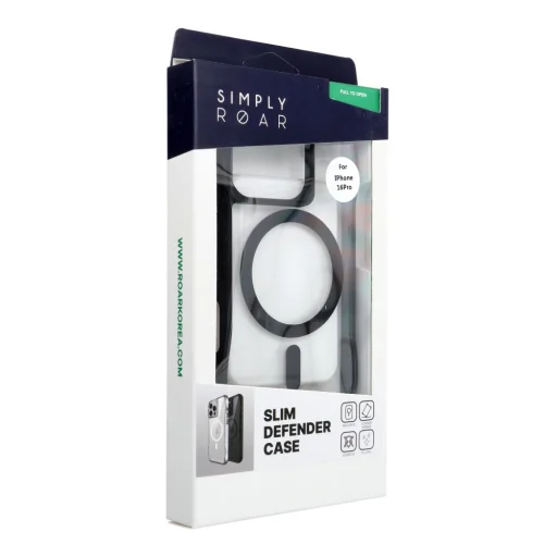 Puzdro na iPhone 16 Pro ROAR SLIM DEFENDER kompatibilné s MagSafe čierne - 2
