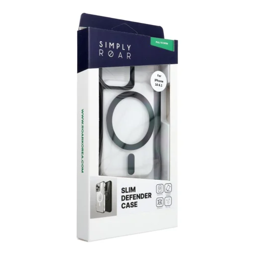 Puzdro na iPhone 16 ROAR SLIM DEFENDER, kompatibilné s MagSafe, čierne - 3