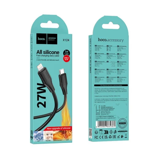 USB-C - Lightning kábel Hoco X124, 27W, 1m, čierny - 11