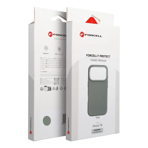iPhone 16 Forcell F-Protect Frame Premium kompatibilný s MagSafe, sivý kryt - 9