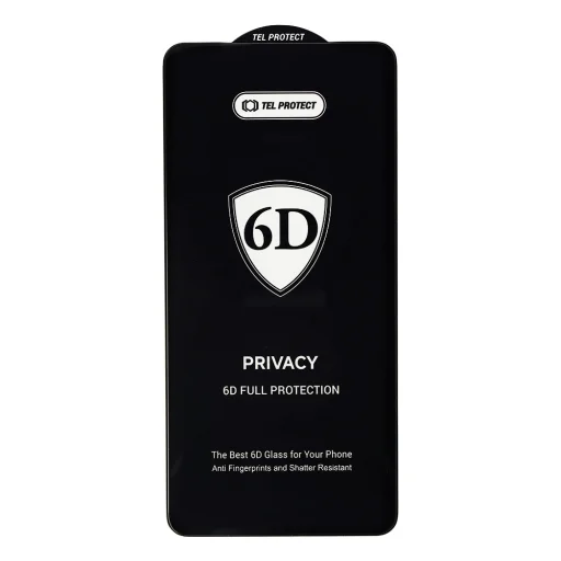 Tel Protect Celoplošné 6D Privacy Tvrdené sklo pre Samsung Galaxy S26 Plus - Čierne (s odomykaním odtlačkom prsta) - 3