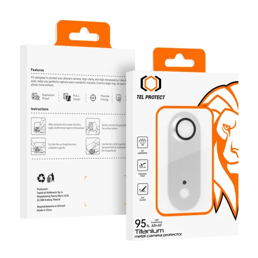 Tvrdené sklo Tel Protect 95% AR+AF Celokovový chránič kamery pre iPhone 17 Air strieborné (kamerový ostrovček) ochranné sklo - 9