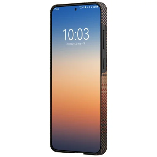 Samsung Galaxy S25 PITAKA Moonrise Tactile Woven MagSafe puzdro západ slnka - 7