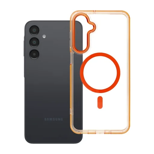 Samsung Galaxy A16 FRAME CLEAR HYBRID MAG COVER puzdro hermes oranžová, - 7