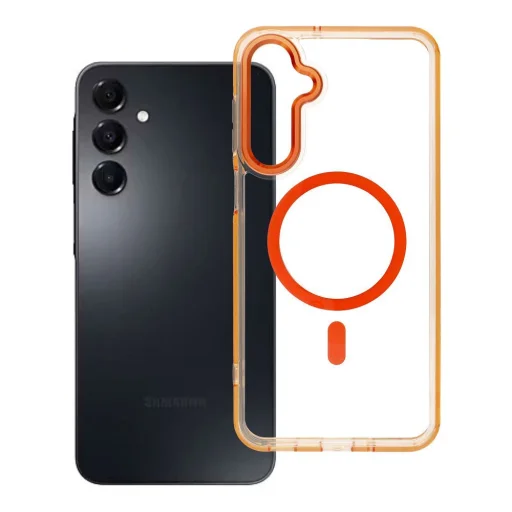 Samsung Galaxy A16 FRAME CLEAR HYBRID MAG COVER puzdro hermes oranžová, - 1