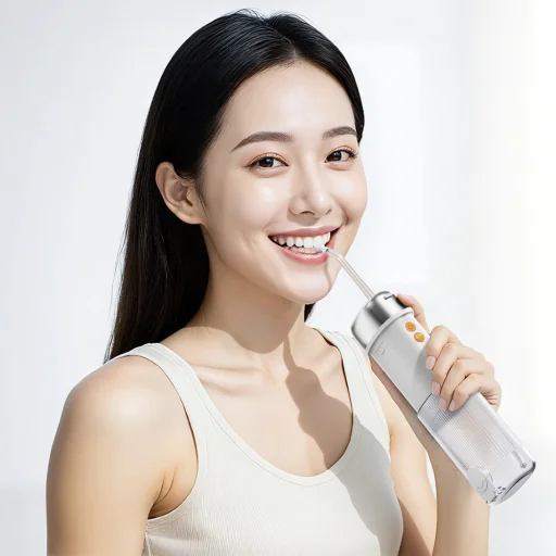 Deerma - Ústna sprcha (CY01) - s 3 režimami čistenia, odnímateľná nádržka, 240ml, 140PSI, USB-C, IPX7 - biela - 3