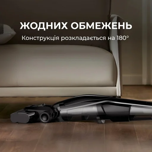 Deerma - Bezdrôtový vysávač na mokré a suché vysávanie (VX100 Ultra) - 20 000 Pa, umývanie horúcou vodou, sušenie vzduchom pri 100 °C, proti zamotávaniu - čierny - 4