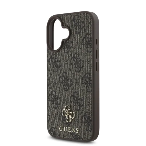 Guess PU 4G Small Metal Logo MagSafe tok iPhone 16 Plus-hoz barna - 5