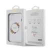 Guess PC/TPU Flowers Ring Glossy Logo MagSafe puzdro pre iPhone 15 Plus priehľadné thumbnail