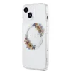 Guess PC/TPU Flowers Ring Glossy Logo MagSafe puzdro pre iPhone 15 Plus priehľadné thumbnail