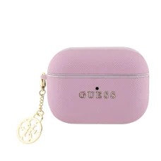 Guess Saffiano 4G Charm puzdro pre AirPods Pro 2 ružové