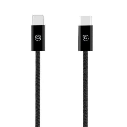 OBAL:ME Szupergyors USB-C/USB-C Fonott kábel 60W 1m Fekete, - 1