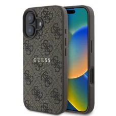 Guess PU 4G Classic Logo MagSafe puzdro iPhone 16 Plus hnedé puzdro