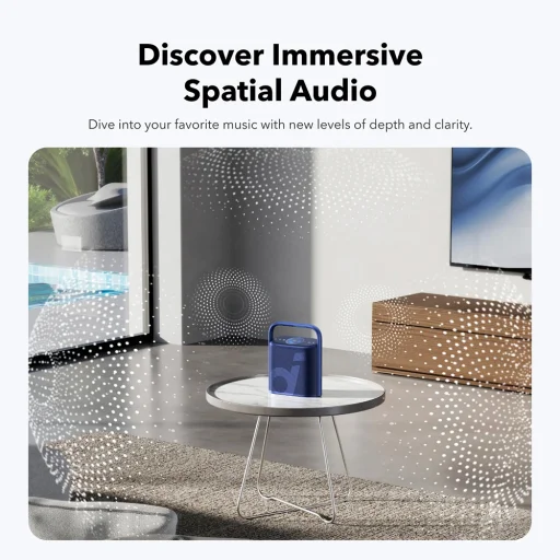 Anker - Bezdrôtový reproduktor SoundCore Motion X500 (A3131011) - Hi-Res, LDAC, priestorový zvuk, 40W, výdrž 12 hodín, IPX7, aplikácia - čierny - 4