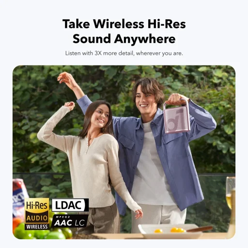 Anker - Bezdrôtový reproduktor SoundCore Motion X500 (A3131011) - Hi-Res, LDAC, priestorový zvuk, 40W, výdrž 12 hodín, IPX7, aplikácia - čierny - 6