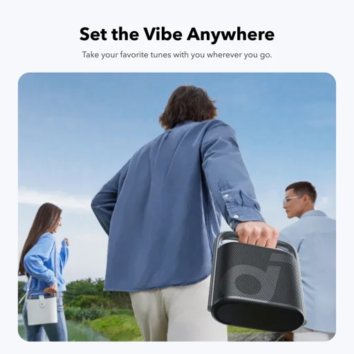 Anker - Bezdrôtový reproduktor SoundCore Motion X500 (A3131011) - Hi-Res, LDAC, priestorový zvuk, 40W, výdrž 12 hodín, IPX7, aplikácia - čierny - 7
