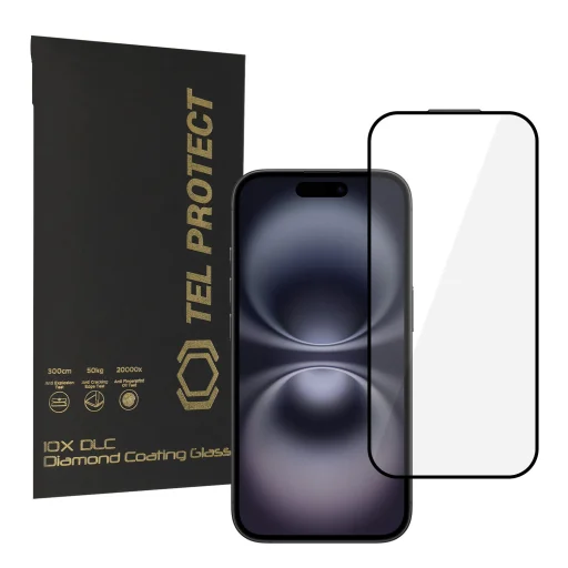 Tvrdené sklo Tel Protect 10X HD DLC Diamond Coating iPhone 16/15 - 1