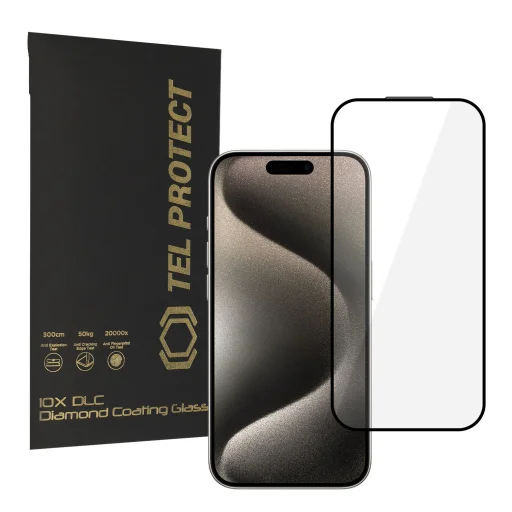 Tvrdené sklo Tel Protect 10X HD DLC Diamond Coating iPhone 15 Pro Max ochranné sklo - 1