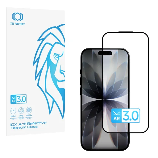 Tvrdené sklo Tel Protect 10X AR 3.0 AntiReflective Titanium iPhone 16 Pro/17 ochranné sklo - 1