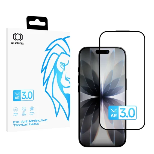 Tvrdené sklo Tel Protect 10X AR 3.0 AntiReflective Titanium iPhone 16 Pro Max ochranné sklo - 1