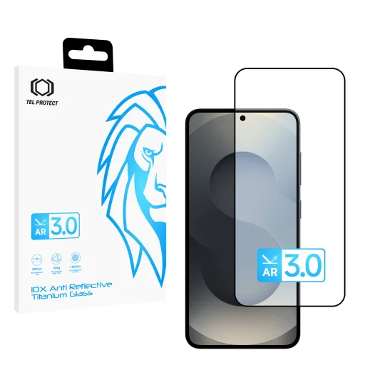 Tvrdené sklo Tel Protect 10X AR 3.0 AntiReflective Titanium pre Samsung Galaxy S24/S25 - 1