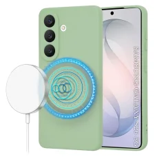 Techsuit - SoftFlex MagSafe - Samsung Galaxy S26 - mätovo zelené puzdro