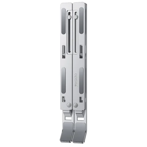 Yesido - Stojan na notebook (LP07) - Stabilná a bezpečná konštrukcia, 7 úrovní nastavenia výšky, hliníková zliatina, pre 13-20 palcové notebooky - Strieborná - 1