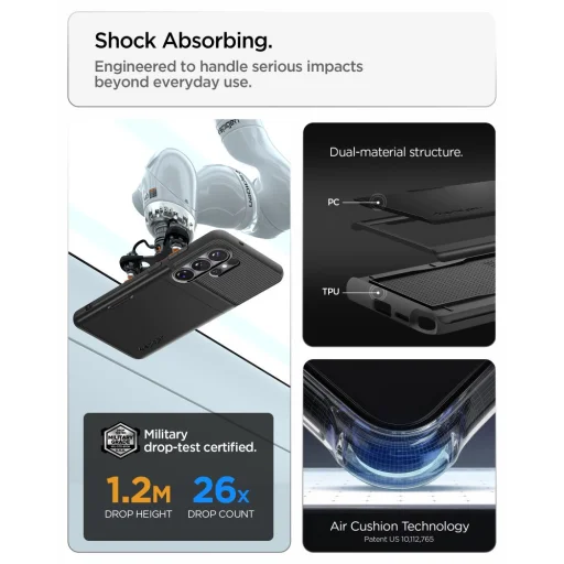 Samsung Galaxy S26 Ultra puzdro Spigen Slim Armor CS čierne - 9