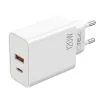 JELLICO sieťová nabíjačka, multifunkčná EC02 PD, 120W, 1xUSB-C + 1xUSB QC3.0, biela thumbnail